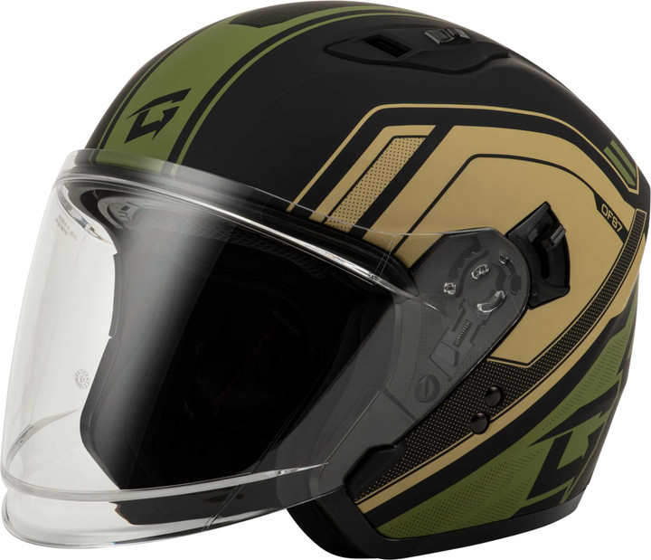 GMAX Of-87 Duke Helmet Matte Black/Green Md O1287225