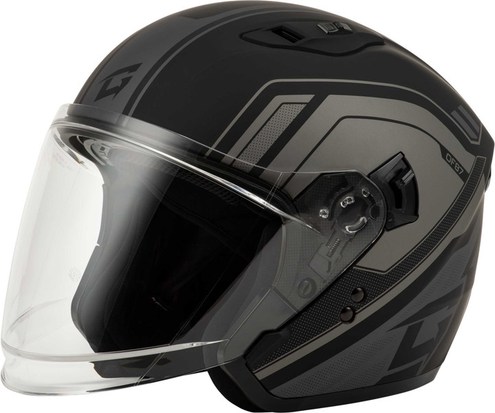 GMAX Of-87 Duke Helmet Matte Black/Grey Lg O1287506
