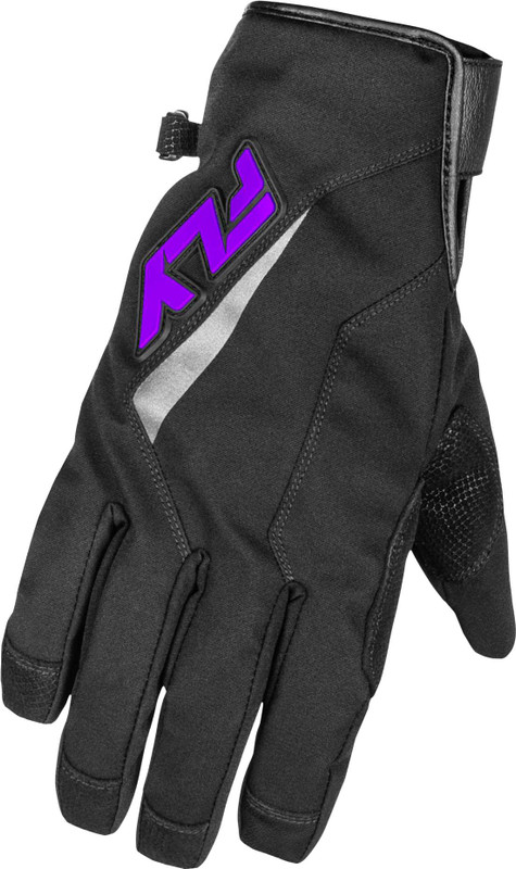 FLY RACING Title Long Gloves Black/Purple Sm 371-0619S
