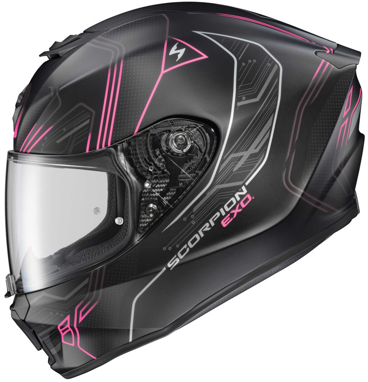 SCORPION EXO Exo-R330 Full-Face Helmet Bendr White/Pink Lg 33-1315