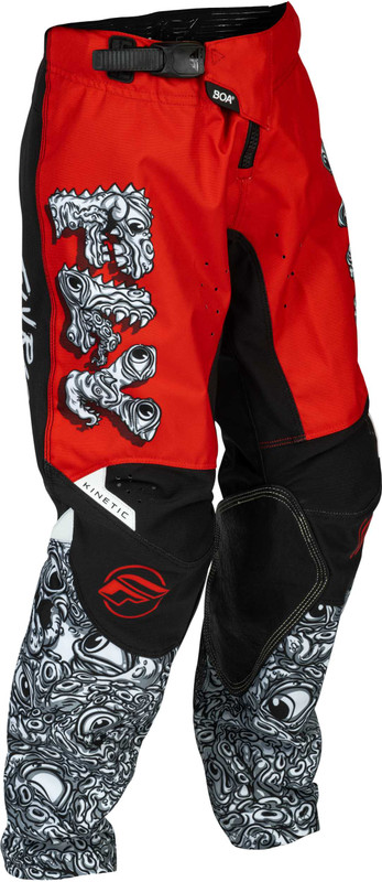 FLY RACING Youth Kinetic Mutant Pants Red/White/Black Sz 26 379-53626