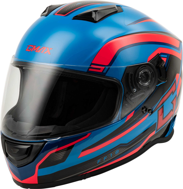 GMAX Ff-18 Drift Helmet Black/Blue/Red Md F11811215