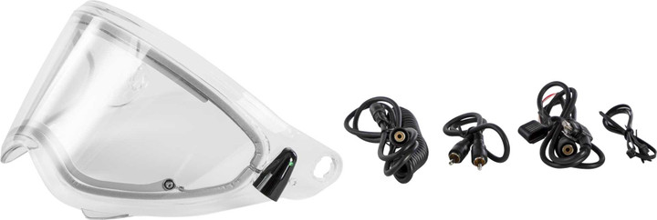 FLY RACING Trekker Helmet Electric Shield Clear W/Cord Kit F73-88550