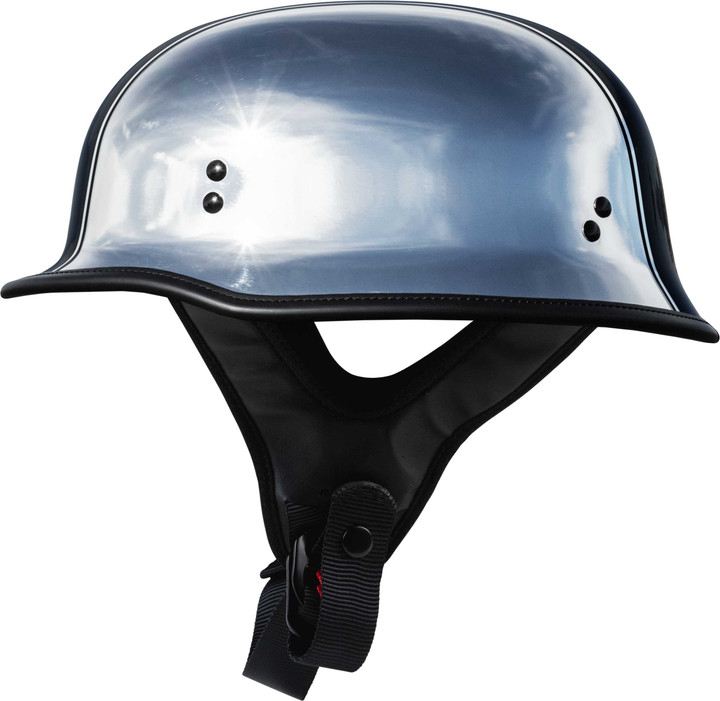 HIGHWAY 21 9Mm German Beanie Helmet Chrome Lg H77-1002L