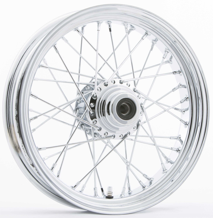 HARDDRIVE Fr 40-Spk Sd Chrome 16X3.5 Flst-Hub 3/4" Axl Pre 99 051-02411