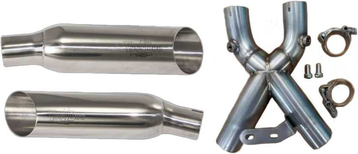 VOODOO Shorty Dual Muffler Polished Busa VEBUSAM2CDP