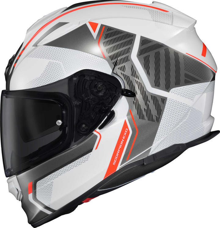 SCORPION EXO Ryzer Full-Face Helmet Switch White/Grey 2X RYZ-1237