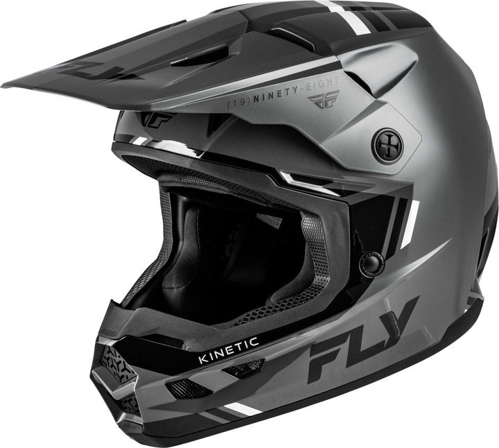 FLY RACING Kinetic Verdict Helmet Grey/Black/White Xs 73-8720XS