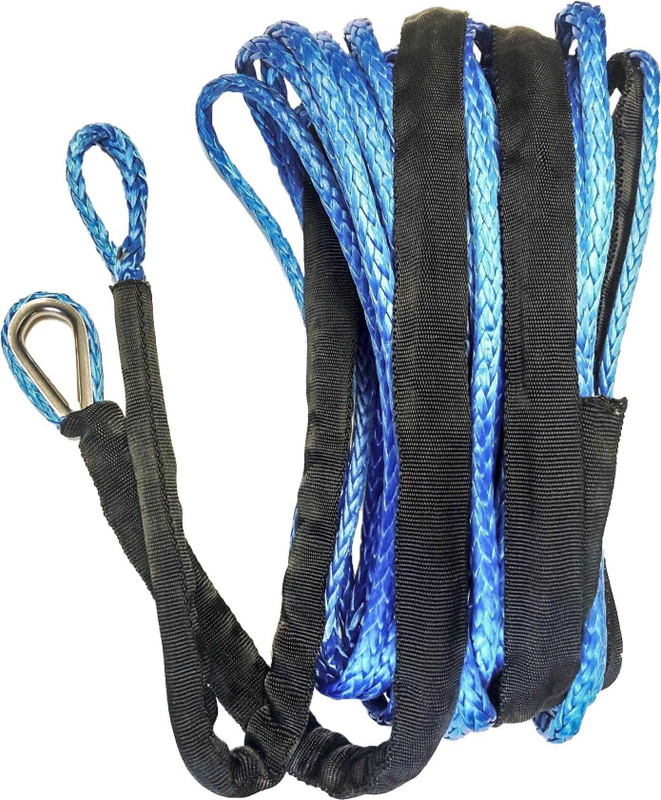 OPEN TRAIL Synthetic Winch Rope 1/4" Diameter X 50 Ft. Blue 700-1150