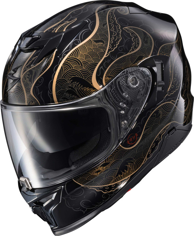 SCORPION EXO Exo-T520 Helmet Nama-Shimi Black/Gold 2X T52-2307