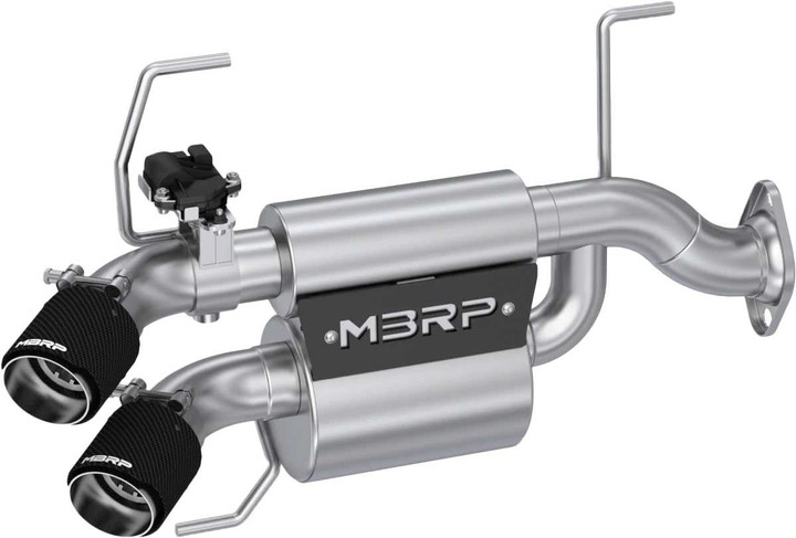 MBRP Dual Stacked Slip-On System W/ Active Exhaust Cf Tip AT-9539AS