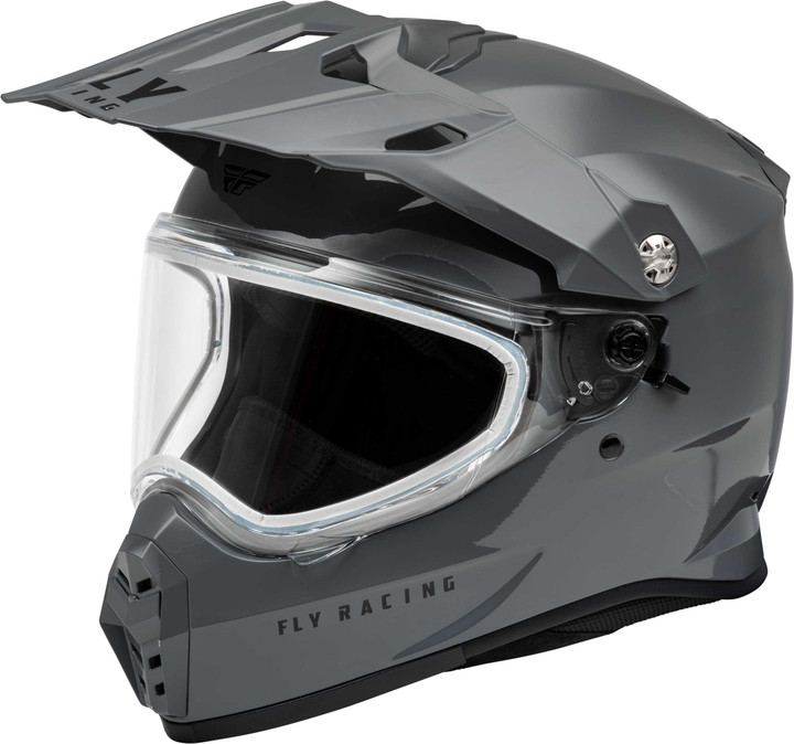 FLY RACING Trekker Cw Solid Helmet Dual Shld Grey Md 73-31363M