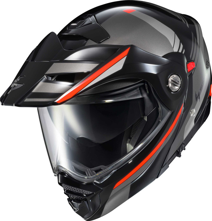SCORPION EXO Exo-At960 Modular Helmet Monk Black/Red Xl 96-1236