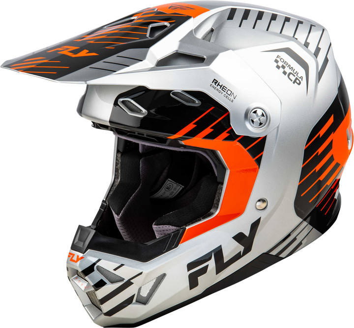 FLY RACING Formula Cp Slice Helmet Grey/Orange/Black 2X 73-00532X