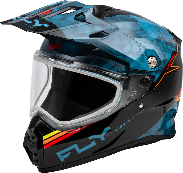 FLY RACING Trekker Cw Conceal Helmet Dual Shld Slate/Black/Red Md 73-31359M