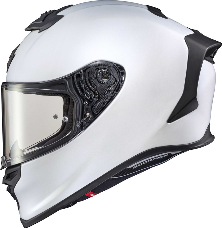 SCORPION EXO Exo-R1 Air Full Face Helmet Matte Pearl White Lg R1-0055