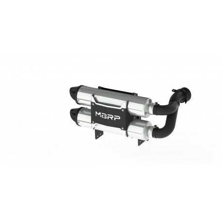 MBRP Dual Stacked Slip-On System W/ Performance Muffler Blk Tip AT-9208PT