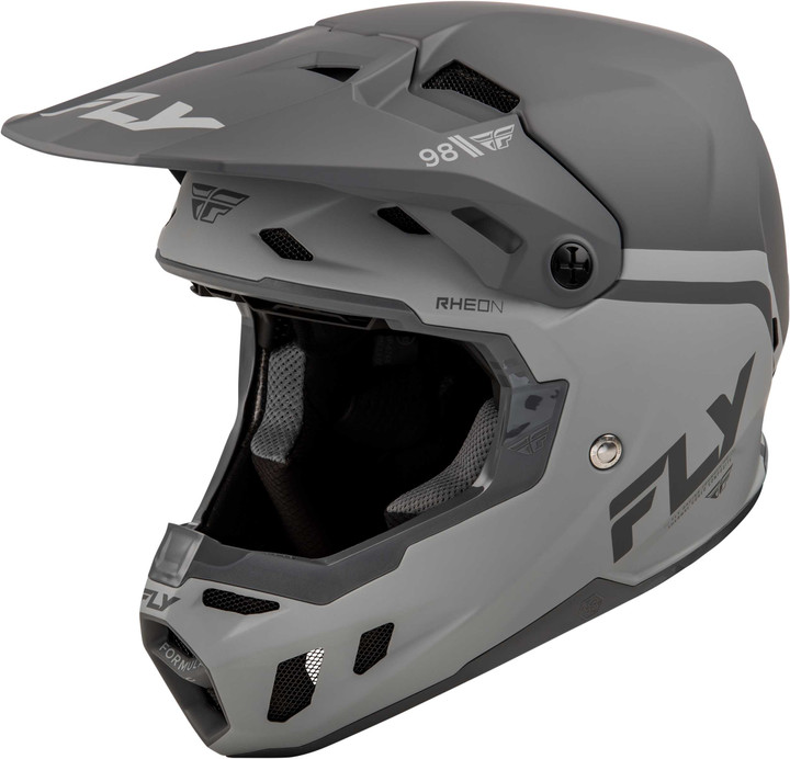 FLY RACING Formula Cc Objective Helmet Matte Black/Grey 2X 73-43462X