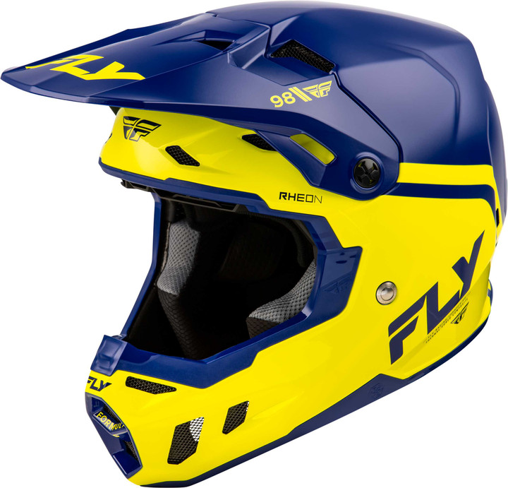 FLY RACING Formula Cc Objective Helmet Navy/Yellow Xs 73-4348XS