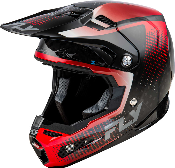 FLY RACING Formula S Carbon Protocol Helmet Black Carbon/Red Lg 73-4465L