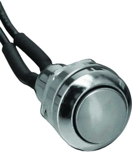 HARDDRIVE Mini Push Button Switch Chrome 370314