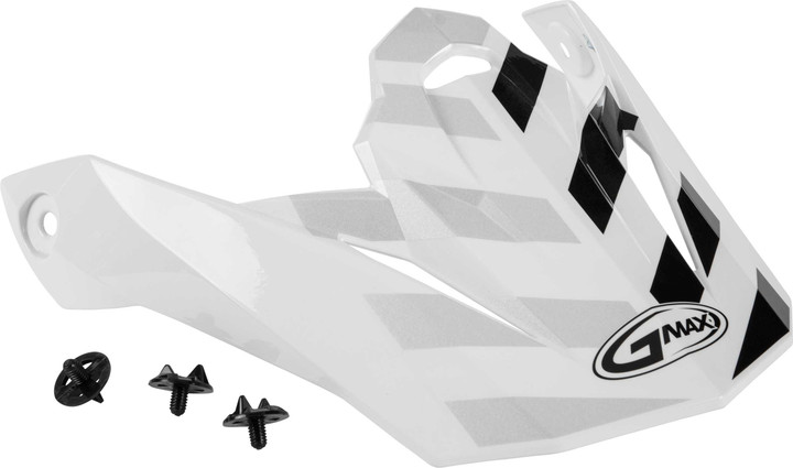 GMAX Visor W/Screws Fame Mx-86 White/Silver/Grey G086072