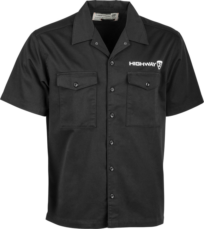 HIGHWAY 21 Halliwell Work Shirt Black Sm 489-1935S