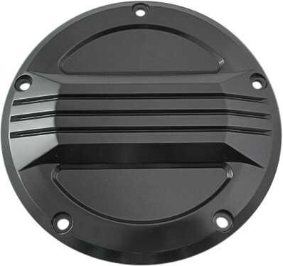 HARDDRIVE Custom Derby Cover Black Flt 16-Up B-38-4B