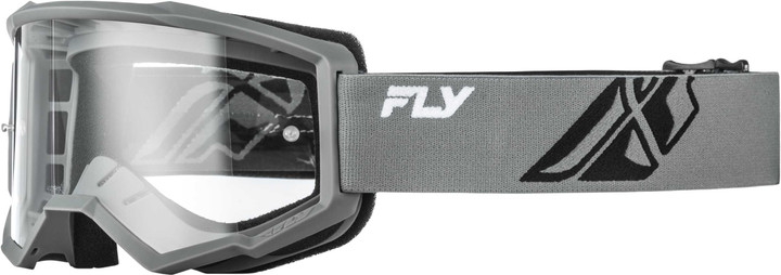 FLY RACING Youth Focus Goggle Grey/Black W/ Clear Lens 37-51168Y