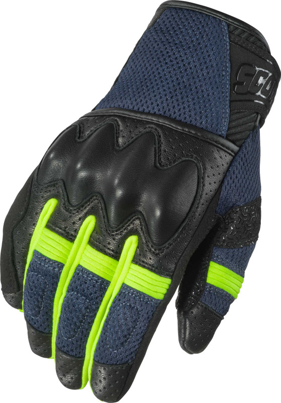 SCORPION EXO Cool Hand Pro Gloves Dark Blue/Hi-Viz Lg G68-965