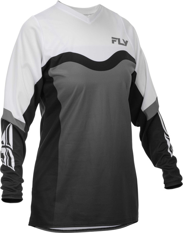 FLY RACING Women'S F-16 Jersey Grey/Black/White Lg 379-820L