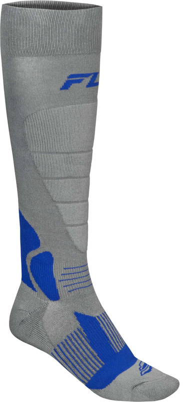 FLY RACING Snow Heavyweight Wool Sock Grey/Blue Lg/Xl 350-0571L