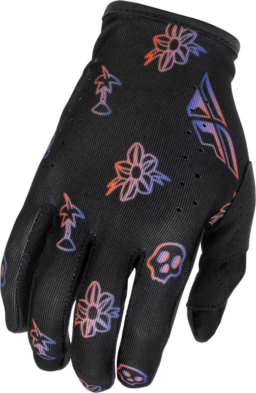 FLY RACING Lite Outline Gloves Black/Red/Purple Xl 379-716X