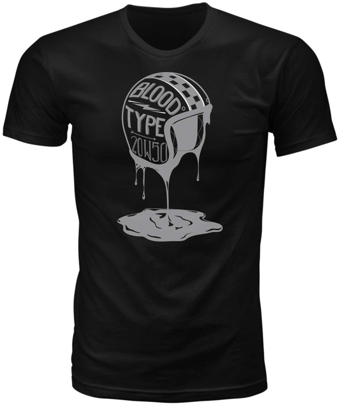 HIGHWAY 21 Blood Type Tee Black Lg #6331 489-1925~4