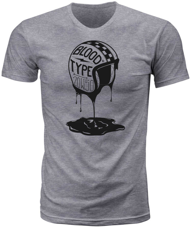 HIGHWAY 21 Blood Type Tee Heather Md #6331 489-1926~3