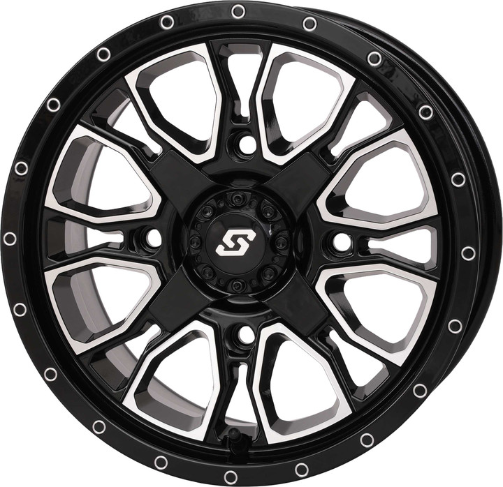 SEDONA Fusion Dd Wheel 14X7 6+1 4/137 & 4/156 Gloss Blk/Mach 570-9107