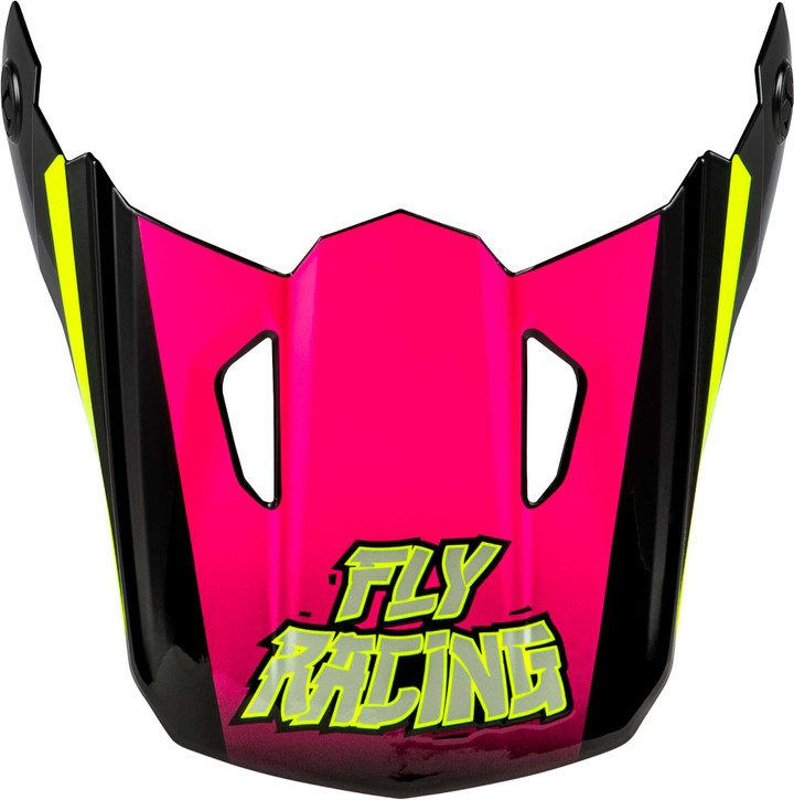 FLY RACING Youth Kinetic Scorched Helmet Visor Neon Pnk/Hivis/Blk Ys-Yl 73-8675