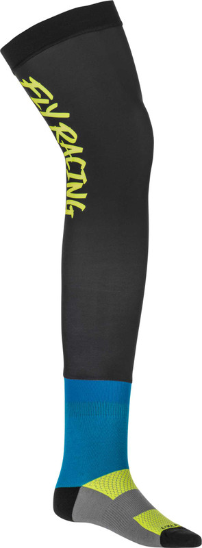 FLY RACING Knee Brace Socks Hi-Vis/Black/Blue Lg/Xl 350-0448L