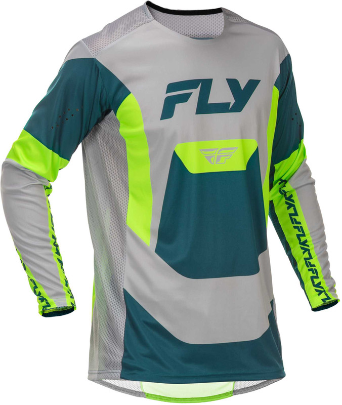 FLY RACING Lite Jersey Grey/Lime/Teal Xl 379-723X