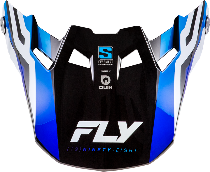 FLY RACING Formula S Carbon Byte Visor Blue Carbon/Blue/White Md/Lg 73-4452VM