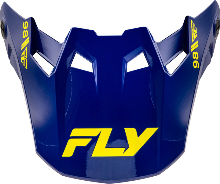 FLY RACING Formula Cc Objective Visor Navy/Yellow Xl/2X 73-4360