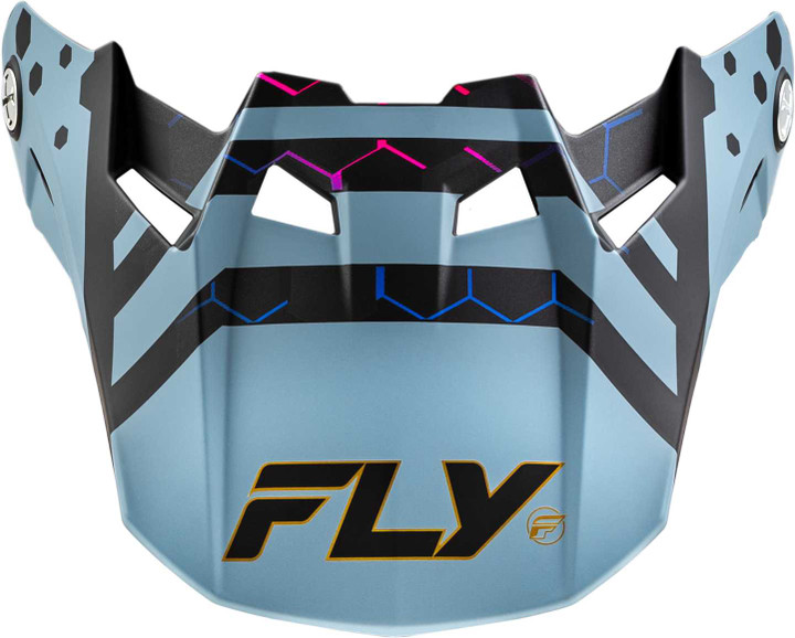 FLY RACING Formula Cc Tektonic Visor Matte Blk/Slate/Blu Xl/2X 73-4345