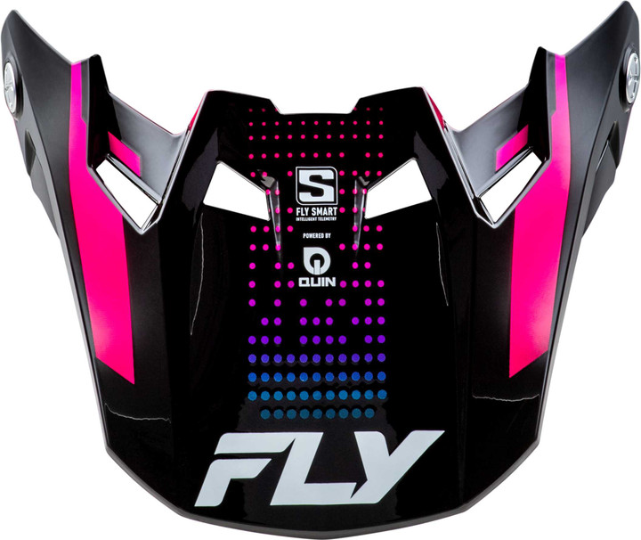 FLY RACING Formula S Carbn Protocol Visor Black Carbon/Blue/Pink Xl/2X 73-4480