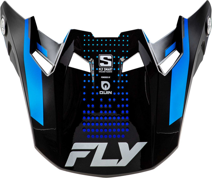 FLY RACING Formula S Carbn Protocol Visor Black Carbon/Blue Xl/2X 73-4477