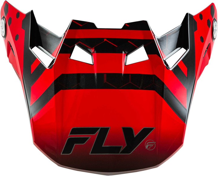 FLY RACING Formula Cc Tektonic Visor Black/Red/Orange Xl/2X 73-4339
