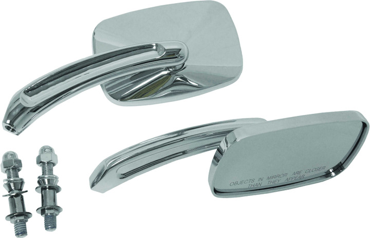 HARDDRIVE Mirrors Chrome Rectangle Chrome 18-137