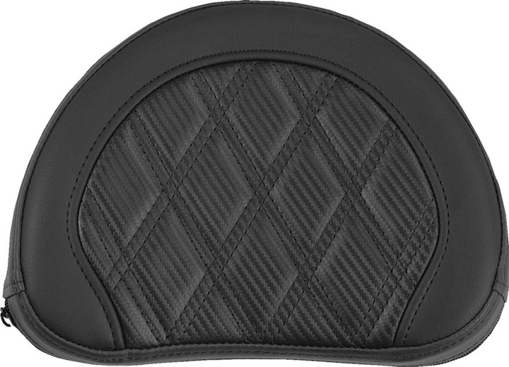 SADDLEMEN Contoured Sissy Bar Pad - Lattice Stitch - Black Stitch 051320700