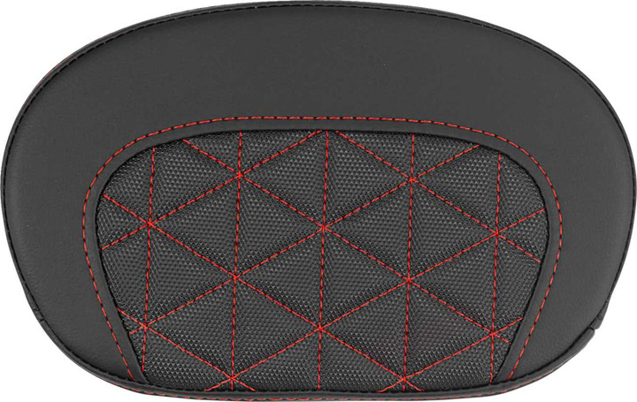 SADDLEMEN Mini Contour Sissy Bar Pad - Tri-Gripper - Red Stitch 061021104