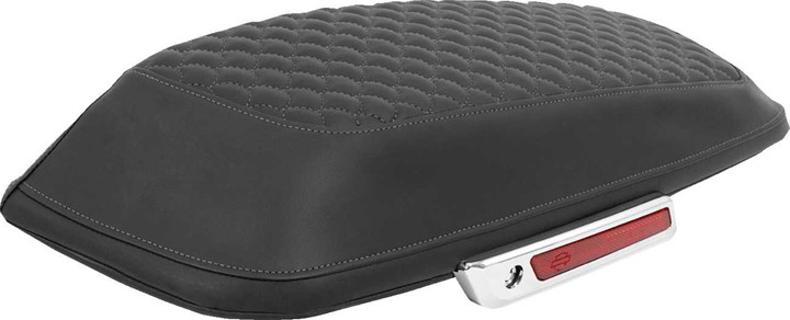 SADDLEMEN Saddlebag Lid Covers - Dragon Scale - Gray Stitch - FLH/FLT '14-'25 L870-14-20902