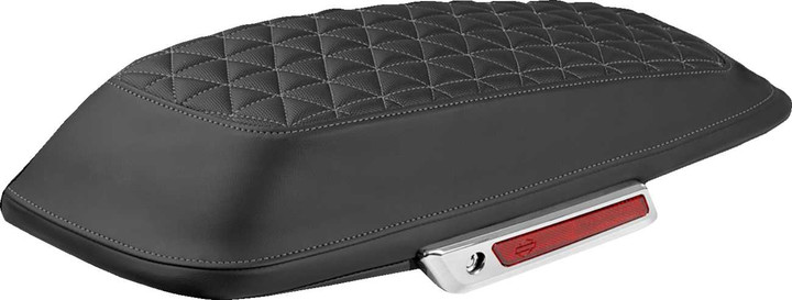 SADDLEMEN Saddlebag Lid Covers - Tri-Gripper - Gray Stitch - FLH/FLT '14-'25 L870-14-21102